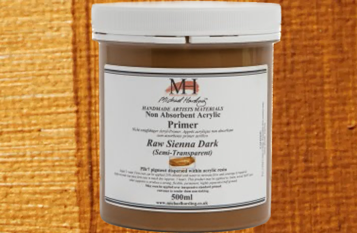 Non Absorbent Acrylic Primer MH Raw Sienna Dark 500ml - Click Image to Close