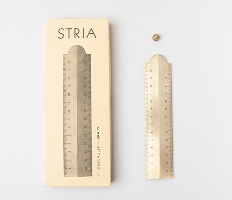 Makers Cabinet Stria Folding Ruler Brass - Click Image to Close