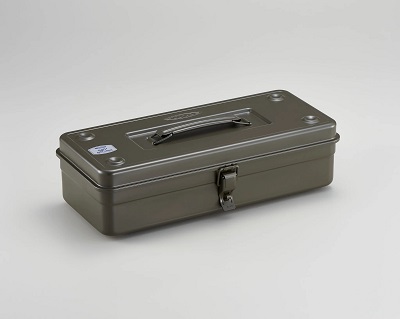 TOYO Trunk Shape Toolbox T-350 Moss Green - Click Image to Close