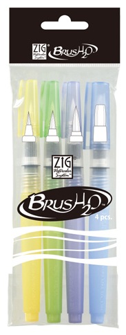 Zig Water Brush H2o 4 Set