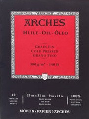 Arches Oil Paper Pads C/P 31x41cm 300gsm 12sh