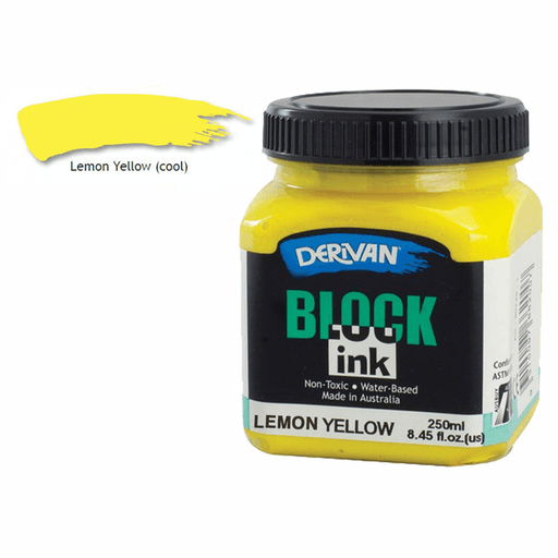 Derivan Block Ink Lemon Yellow 250ml - Click Image to Close