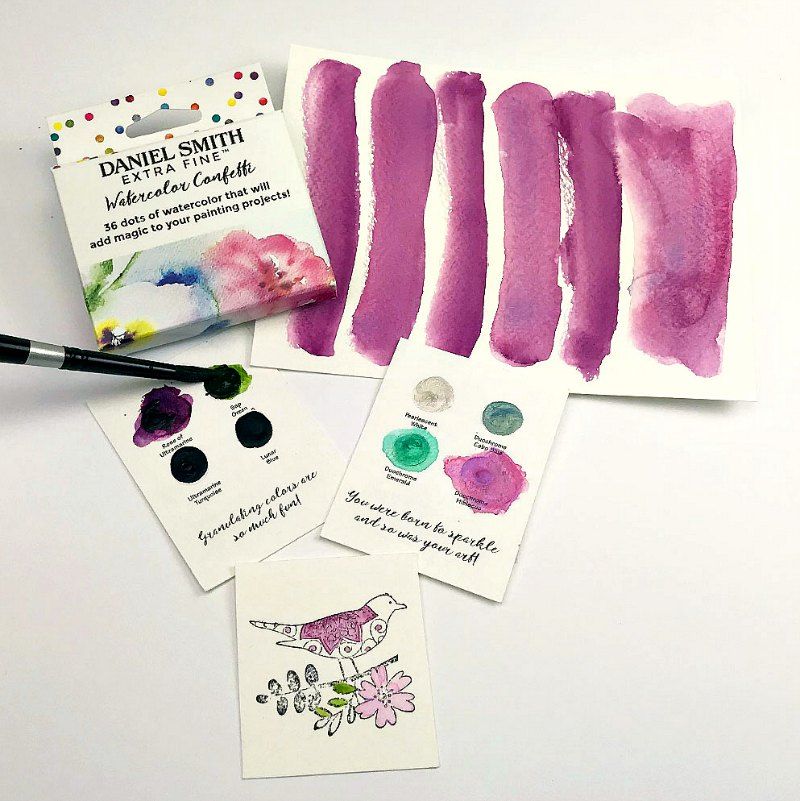  Daniel Smith Extra Fine Watercolor Paint, Watercolor Confetti,  Contain 36 Unique Watercolor dot Samples (285900101) : Arts, Crafts & Sewing