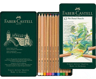 Faber-Castell Pitt Pastel Pencil tin of 12 - Click Image to Close