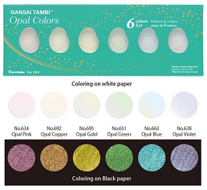Kuretake Opal Colours W/C Set 6 Pans - Click Image to Close