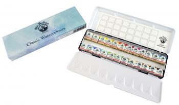 Old Holland - Watercolour German Black Box Set with 24 Half-Pans - Click Image to Close