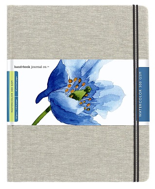 Hand Book Linen 300gsm W/C Journal 8.25x10.5in - Click Image to Close