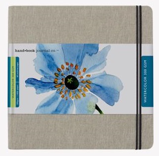 Hand Book Linen 300gsm W/C Journal 8.25x8.25in - Click Image to Close
