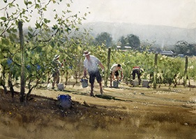 People at Work - Watercolours - Click Image to Close