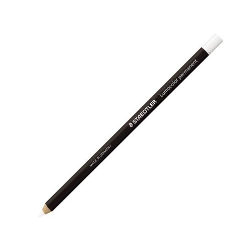 Staedtler Lumocolor Glasochrom All Surface Pencil (White) - Click Image to Close
