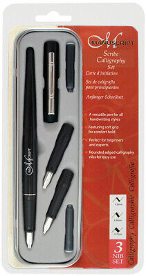Manuscript Scribe Calligraphy Pen Set - 3 Nibs - Click Image to Close
