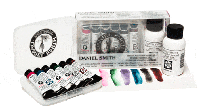 DANIEL SMITH Minerals Mixing Set 6x 5ml Tubes with 1oz Ground - Click Image to Close