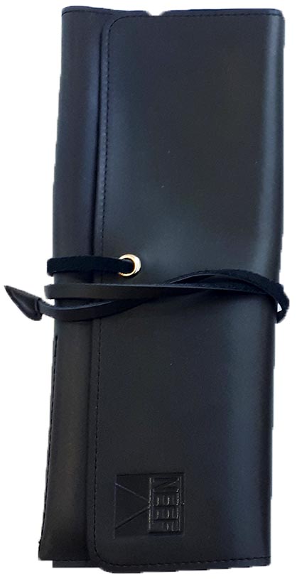 Neef Leather Brush Wallet Charcoal - Click Image to Close