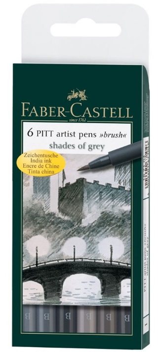 Faber Castell Pitt Artist Pen Greys Set 6