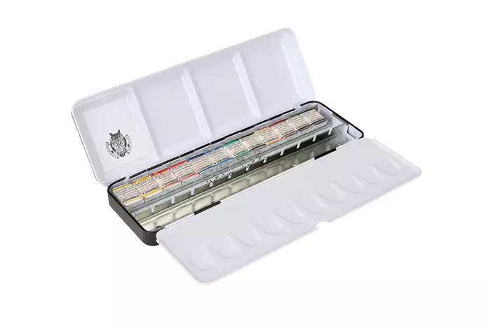 Horadam Watercolour Retro Set Half Pan Set of 12 Metal Tin