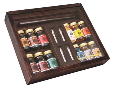 Sennelier Encre Calligraphy Wooden Box Set - Click Image to Close