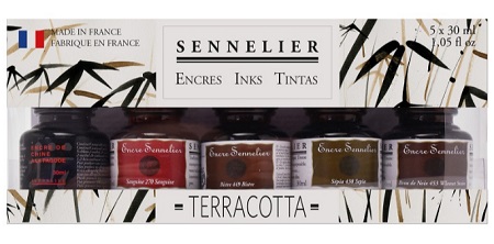Sennelier Encre Terracotta Ink Set 5 x 30ml - Click Image to Close