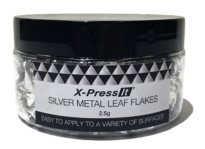 Xpress Imitation Silver Leaf Flakes 2.5g