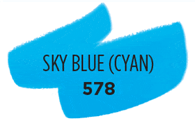 Sky Blue Cyan 578 Ecoline Brush Pen