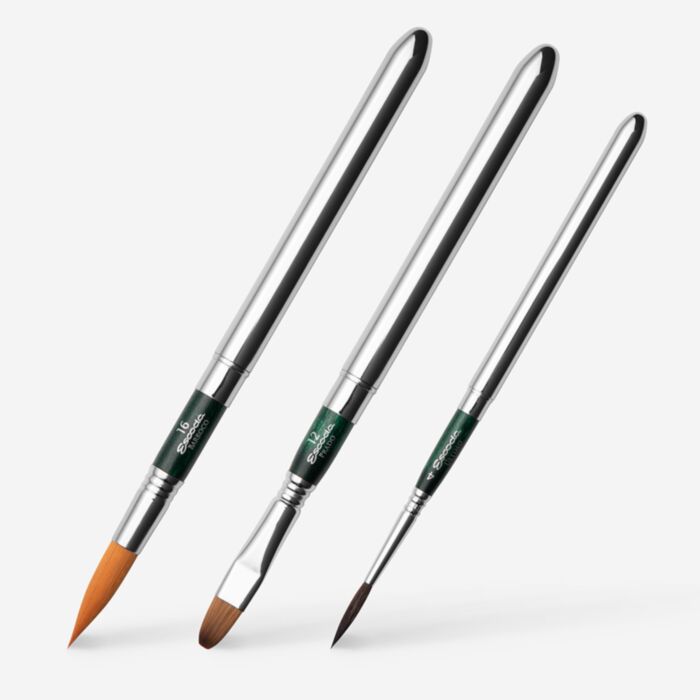 Escoda Travel Brush Set of 3 Synthetic - Green