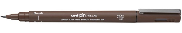 Uni Pin Brush Pen Sepia - Click Image to Close